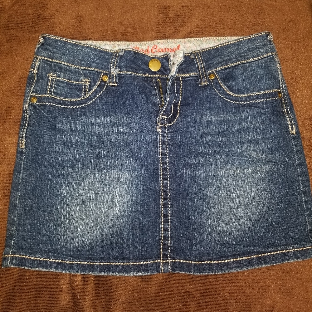 Denim mini skirt